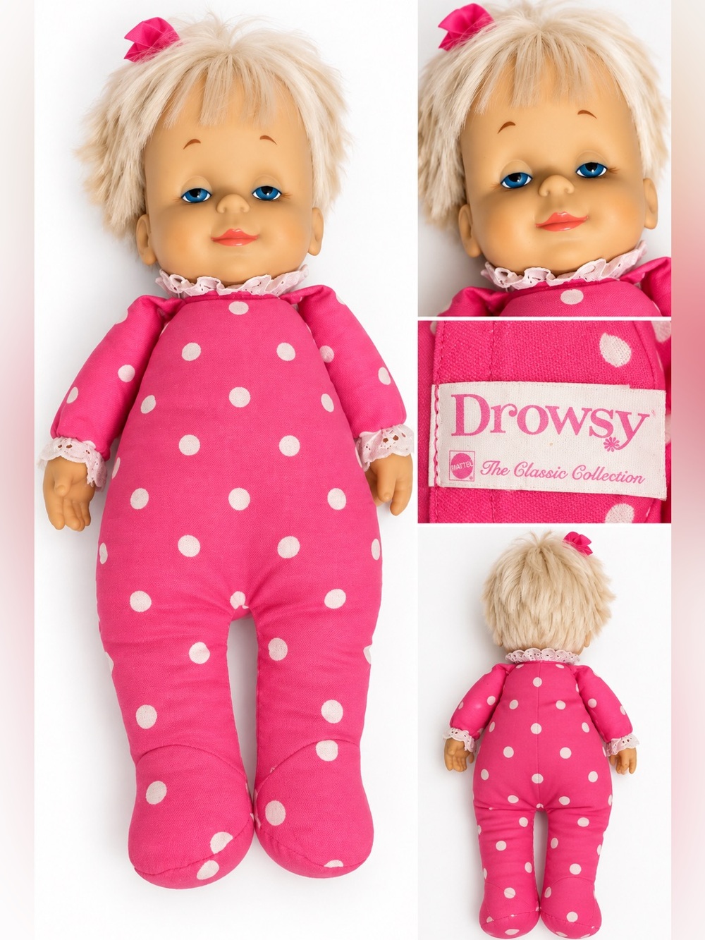 1964 Working EUC Vintage Mattel Drowsy Baby Doll